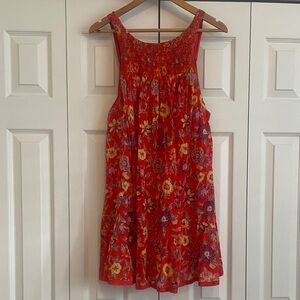 Free People Red Floral Dress